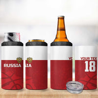 Russia Basketball Custom 4 in 1 Can Cooler Tumbler Go Champion - Wonder Print Shop