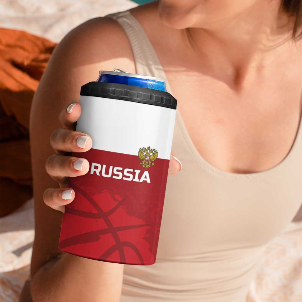 Russia Basketball Custom 4 in 1 Can Cooler Tumbler Go Champion - Wonder Print Shop