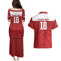 Russia Basketball Custom Couples Matching Puletasi and Hawaiian Shirt Go Champion - Wonder Print Shop
