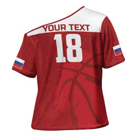 Russia Basketball Custom Cross Shoulder Shirt Go Champion - Wonder Print Shop