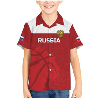 Russia Basketball Custom Family Matching Mermaid Dress and Hawaiian Shirt Go Champion - Wonder Print Shop