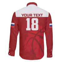 Russia Basketball Custom Family Matching Off The Shoulder Long Sleeve Dress and Hawaiian Shirt Go Champion - Wonder Print Shop