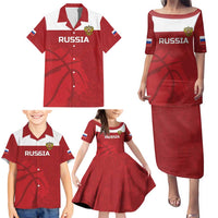 Russia Basketball Custom Family Matching Puletasi and Hawaiian Shirt Go Champion - Wonder Print Shop