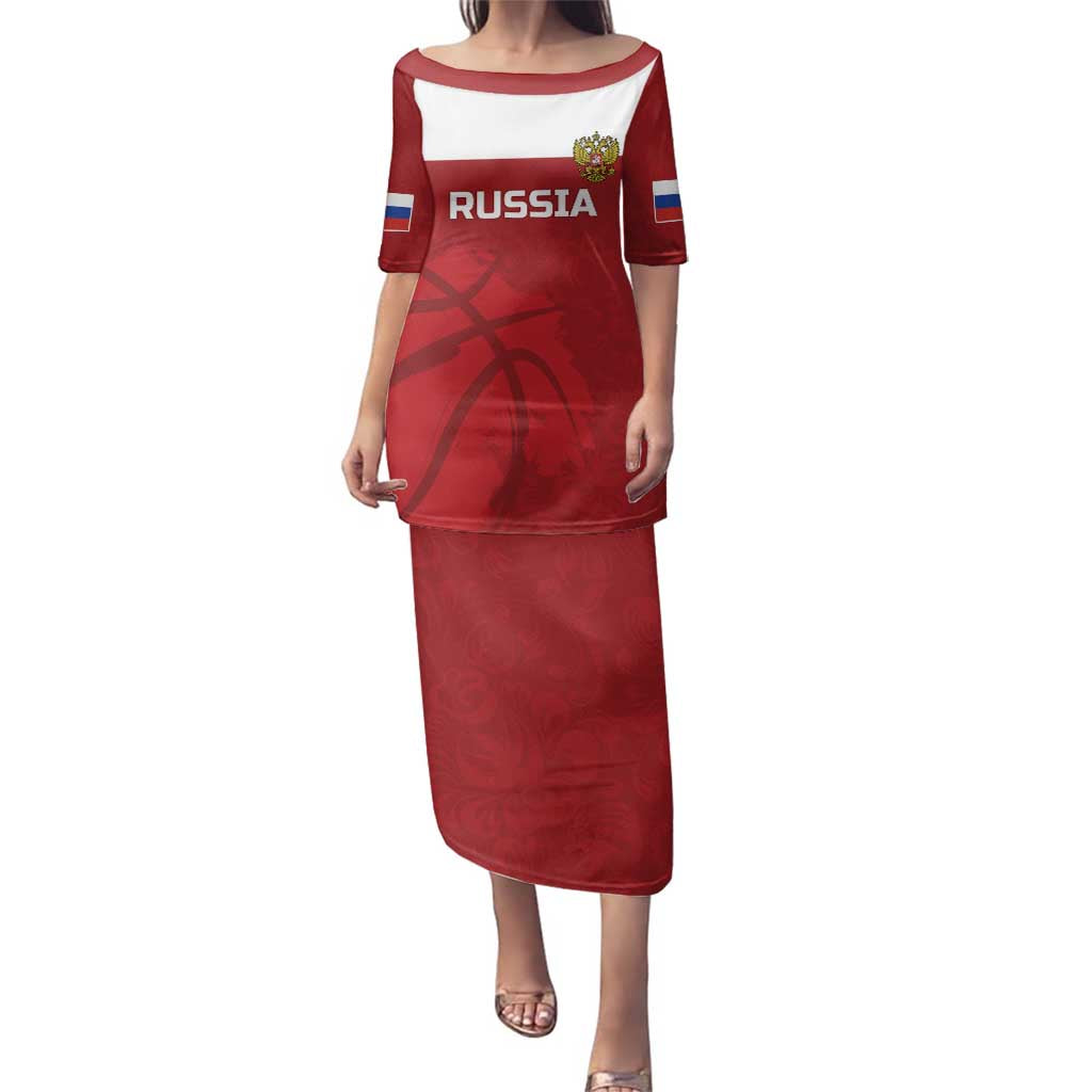 Russia Basketball Custom Family Matching Puletasi and Hawaiian Shirt Go Champion - Wonder Print Shop