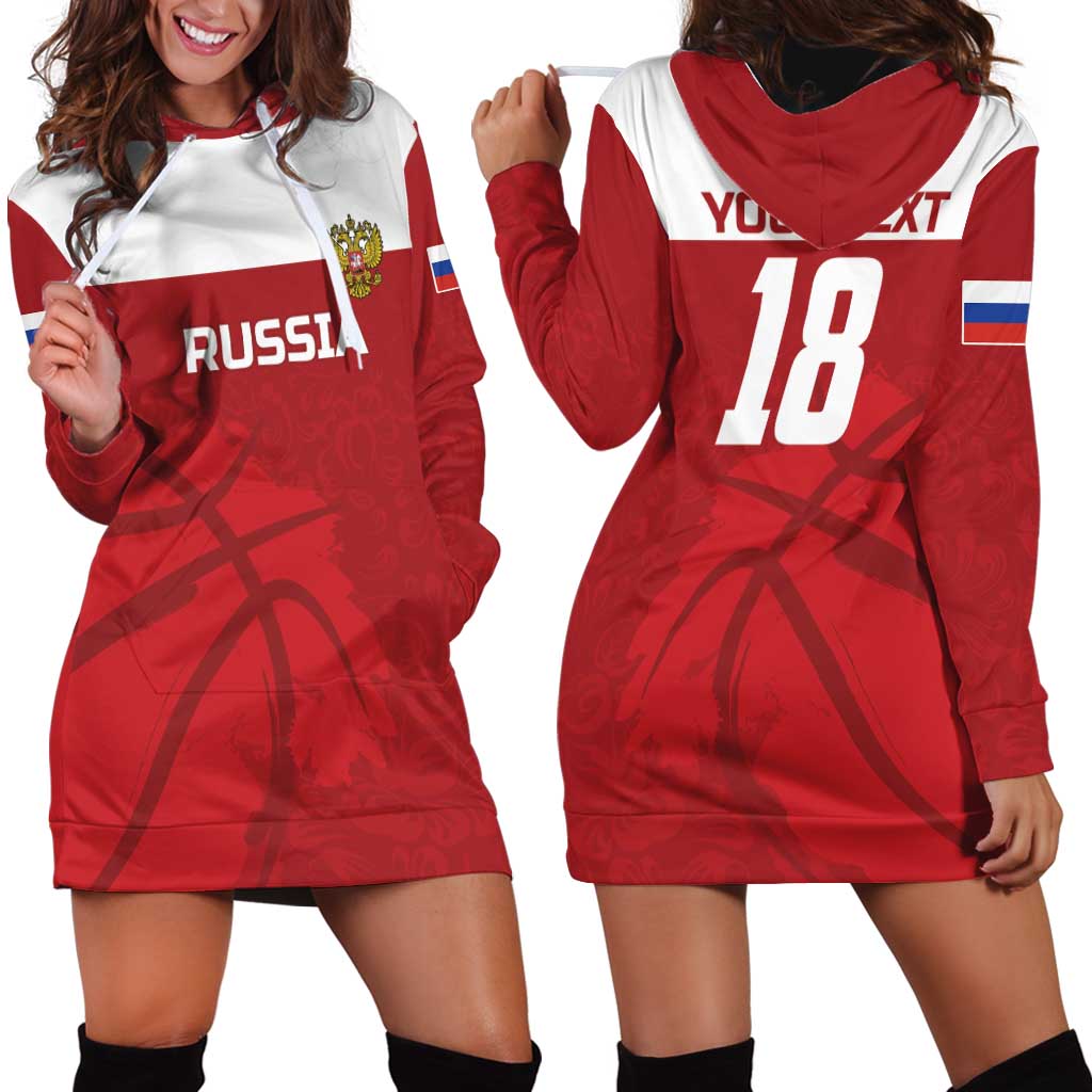 Russia Basketball Custom Hoodie Dress Go Champion - Wonder Print Shop
