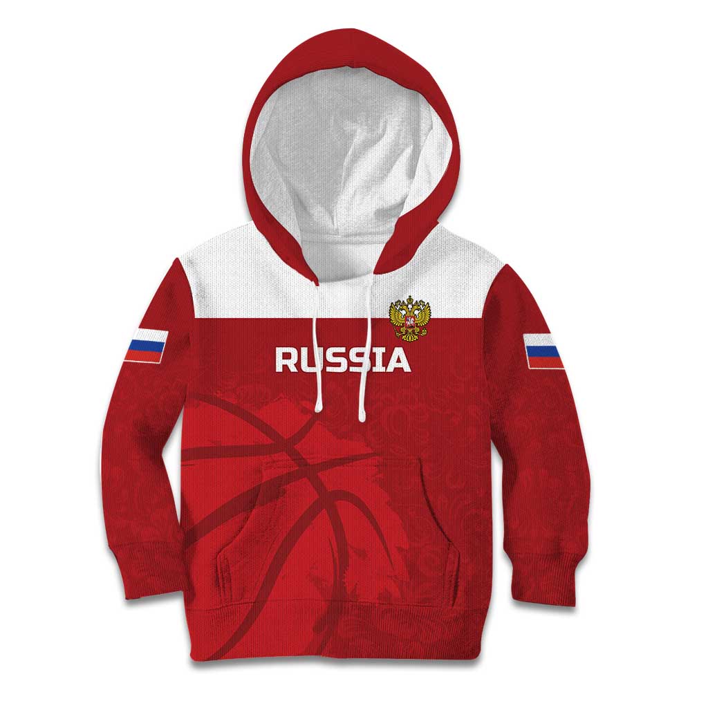 Russia Basketball Custom Kid Hoodie Go Champion - Wonder Print Shop