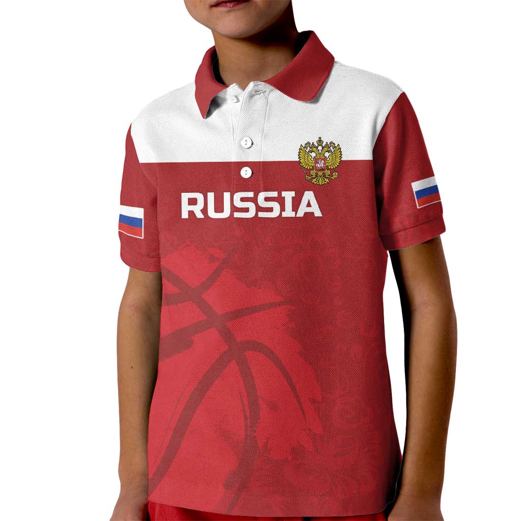 Russia Basketball Custom Kid Polo Shirt Go Champion - Wonder Print Shop