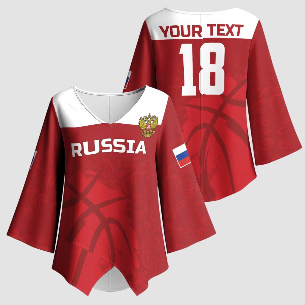 Russia Basketball Custom Kimono Sleeve Blouse Go Champion - Wonder Print Shop
