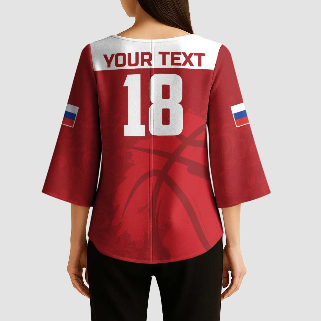 Russia Basketball Custom Kimono Sleeve Blouse Go Champion - Wonder Print Shop