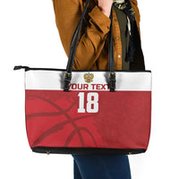 Russia Basketball Custom Leather Tote Bag Go Champion - Wonder Print Shop