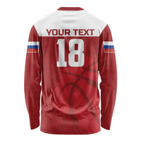 Russia Basketball Custom Long Sleeve Shirt Go Champion - Wonder Print Shop