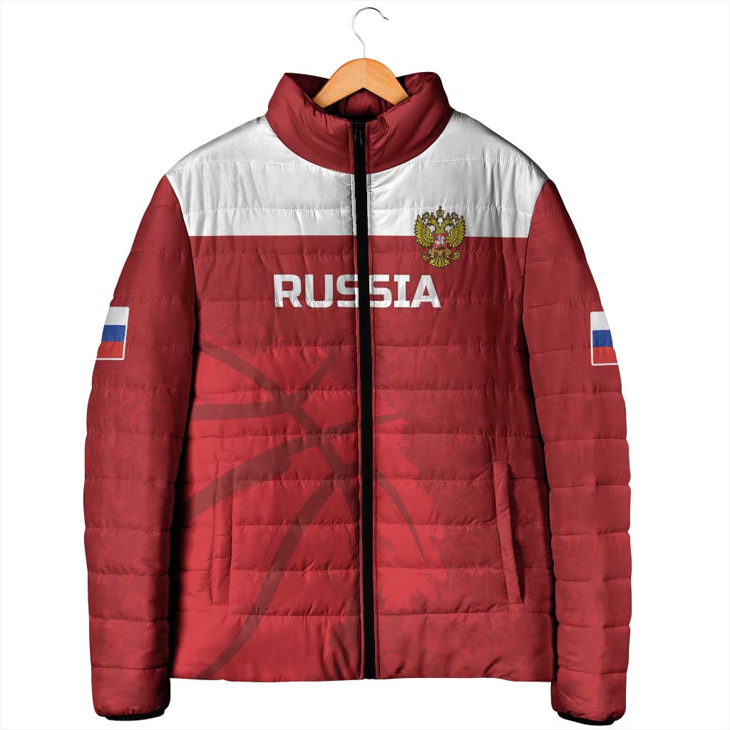 Russia Basketball Custom Padded Jacket Go Champion - Wonder Print Shop