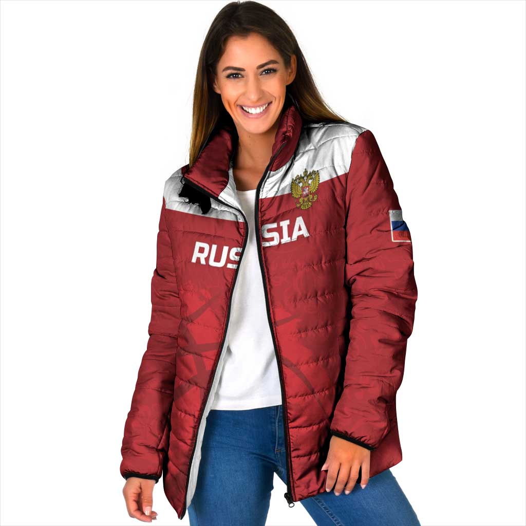 Russia Basketball Custom Padded Jacket Go Champion - Wonder Print Shop