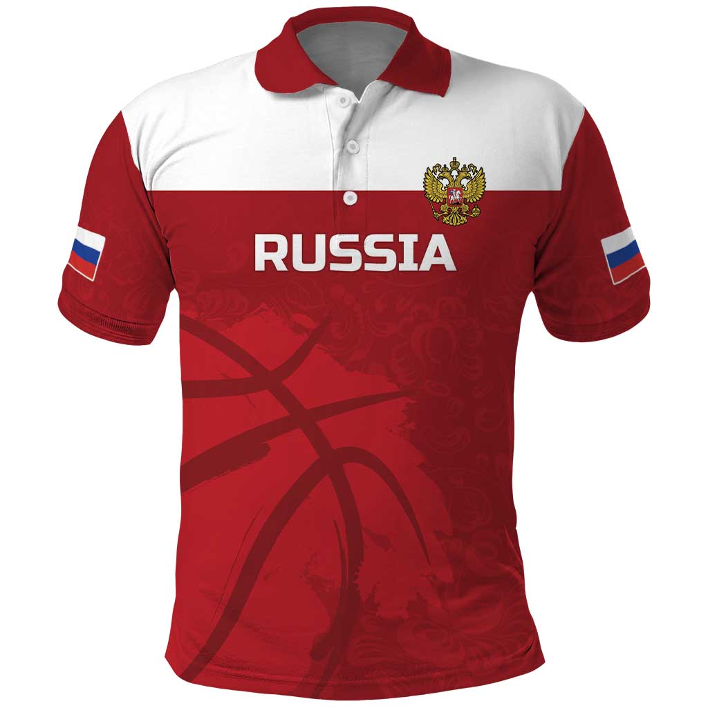 Russia Basketball Custom Polo Shirt Go Champion - Wonder Print Shop