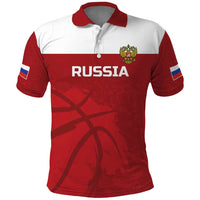 Russia Basketball Custom Polo Shirt Go Champion - Wonder Print Shop