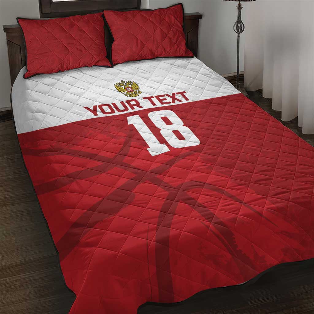 Russia Basketball Custom Quilt Bed Set Go Champion - Wonder Print Shop