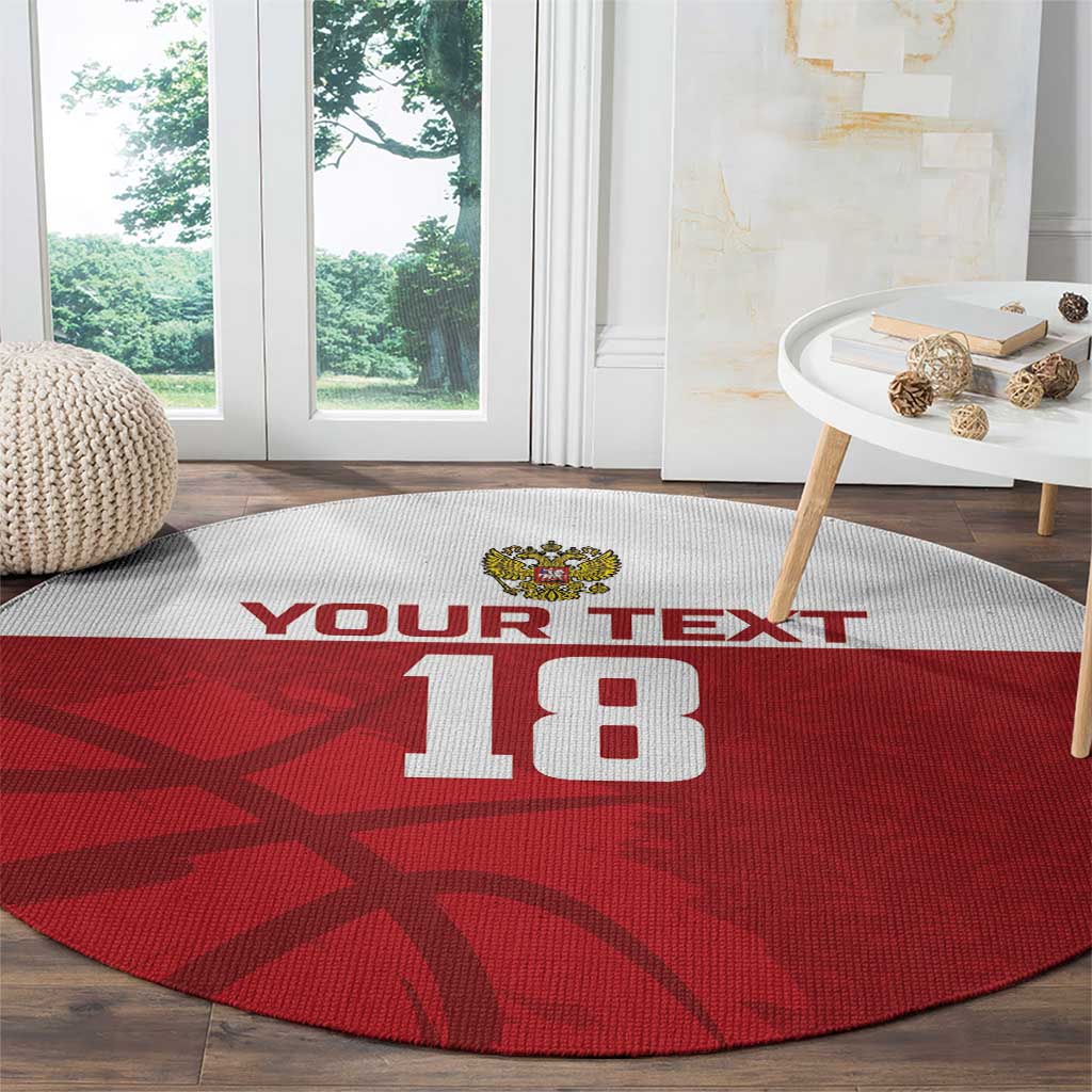 Russia Basketball Custom Round Carpet Go Champion - Wonder Print Shop