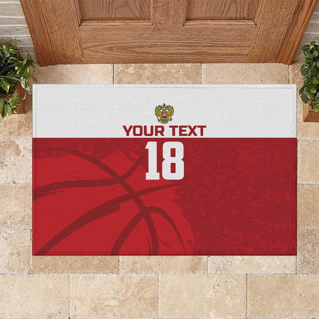 Russia Basketball Custom Rubber Doormat Go Champion - Wonder Print Shop