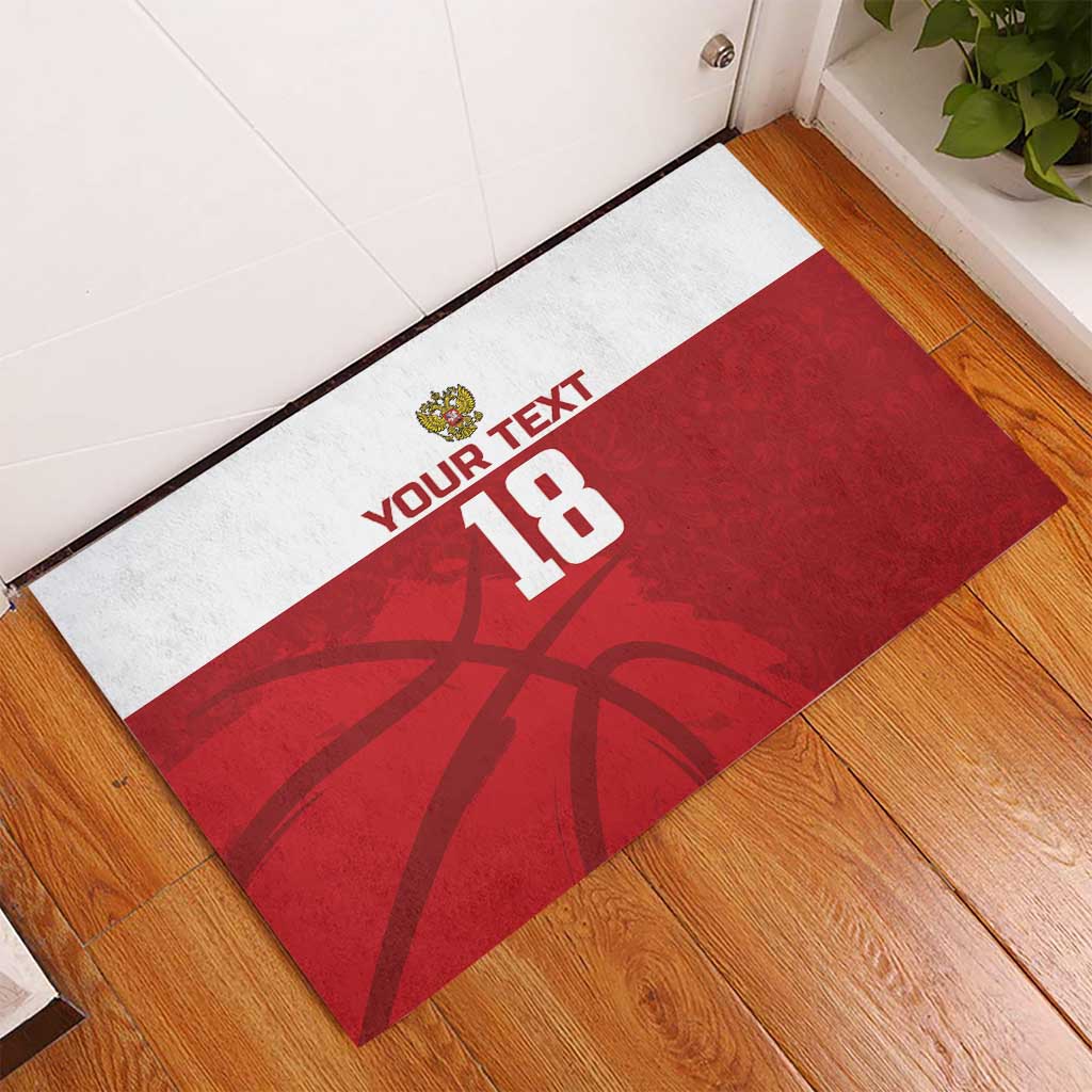Russia Basketball Custom Rubber Doormat Go Champion - Wonder Print Shop