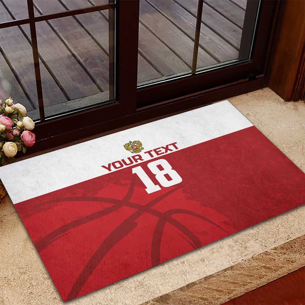 Russia Basketball Custom Rubber Doormat Go Champion - Wonder Print Shop