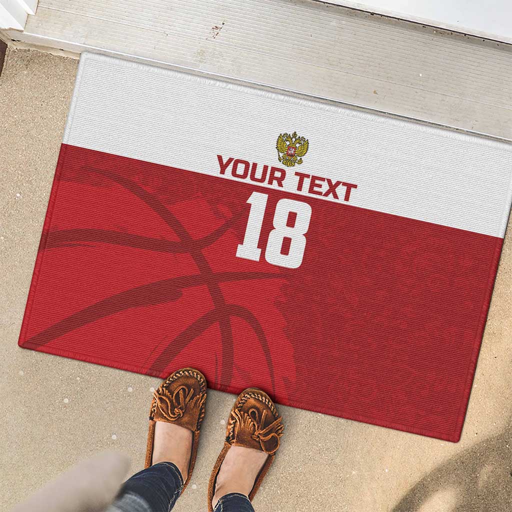 Russia Basketball Custom Rubber Doormat Go Champion - Wonder Print Shop
