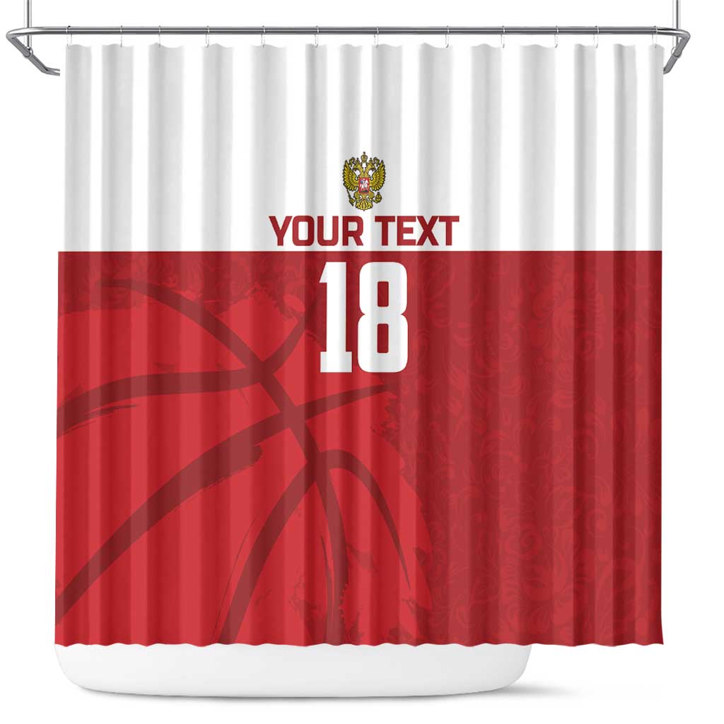 Russia Basketball Custom Shower Curtain Go Champion - Wonder Print Shop