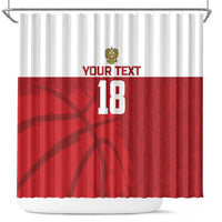 Russia Basketball Custom Shower Curtain Go Champion - Wonder Print Shop