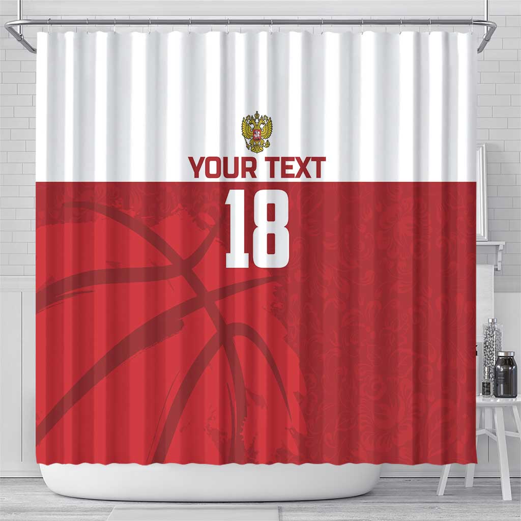 Russia Basketball Custom Shower Curtain Go Champion - Wonder Print Shop