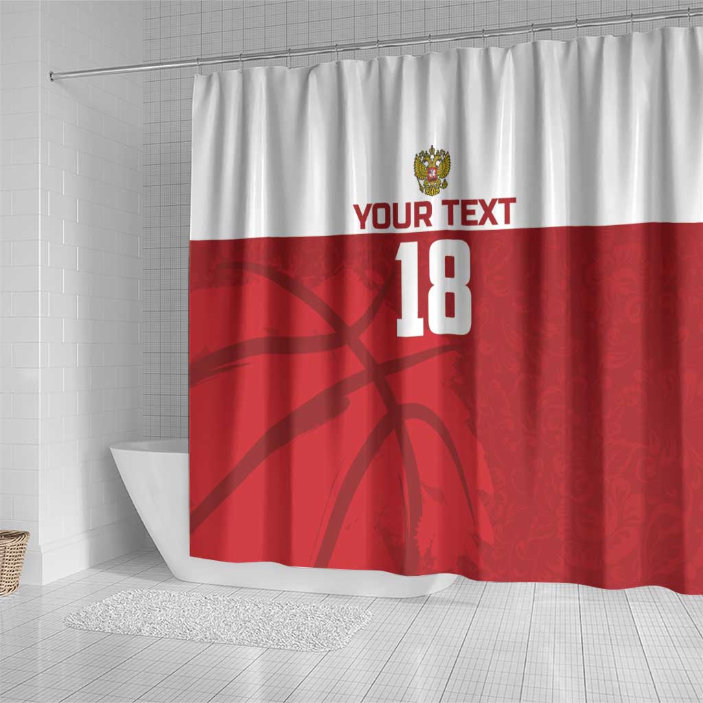 Russia Basketball Custom Shower Curtain Go Champion - Wonder Print Shop