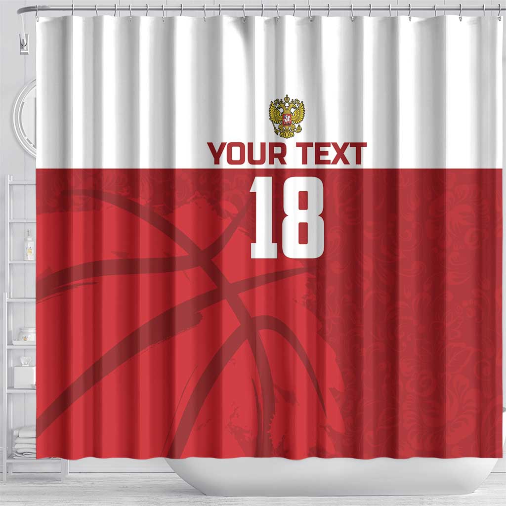Russia Basketball Custom Shower Curtain Go Champion - Wonder Print Shop