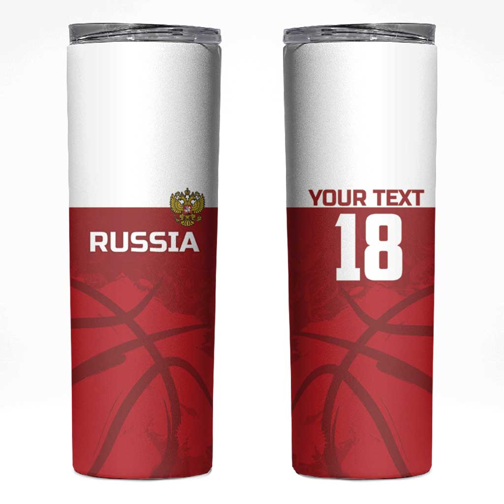 Russia Basketball Custom Skinny Tumbler Go Champion - Wonder Print Shop