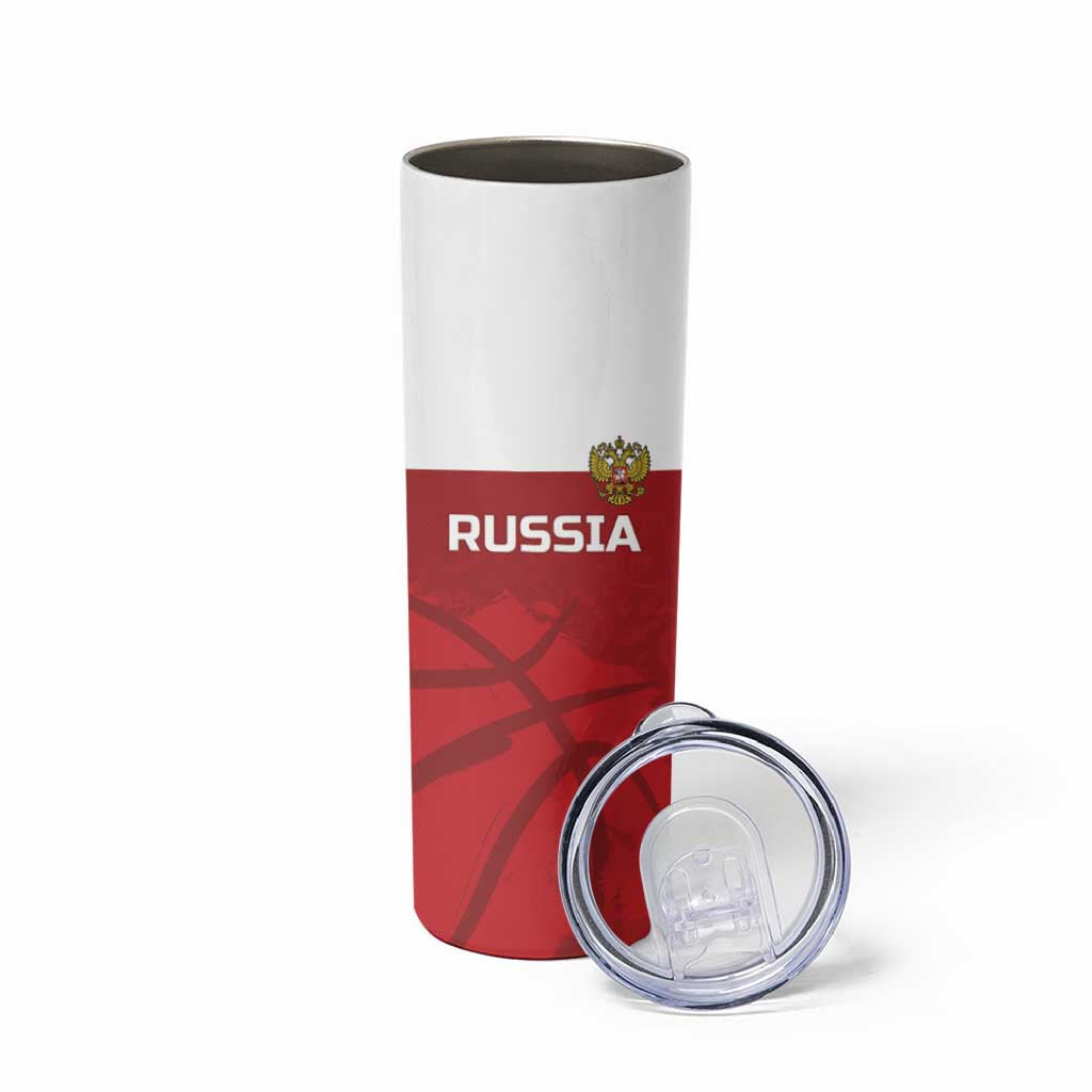Russia Basketball Custom Skinny Tumbler Go Champion - Wonder Print Shop