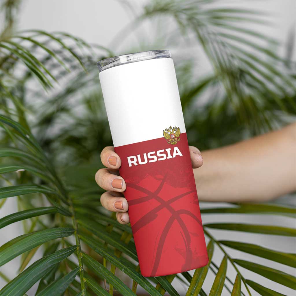 Russia Basketball Custom Skinny Tumbler Go Champion - Wonder Print Shop