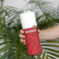 Russia Basketball Custom Skinny Tumbler Go Champion - Wonder Print Shop