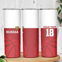 Russia Basketball Custom Skinny Tumbler Go Champion - Wonder Print Shop