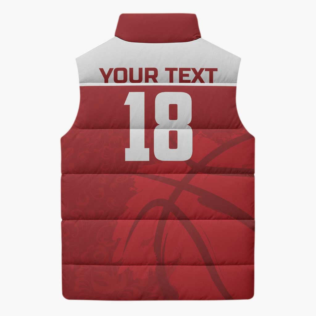 Russia Basketball Custom Sleeveless Puffer Jacket Go Champion - Wonder Print Shop