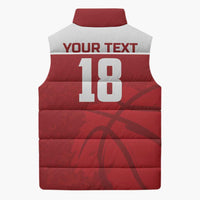 Russia Basketball Custom Sleeveless Puffer Jacket Go Champion - Wonder Print Shop