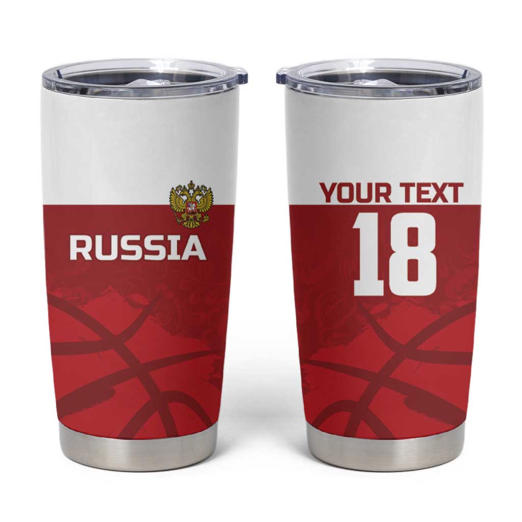 Russia Basketball Custom Tumbler Cup Go Champion - Wonder Print Shop
