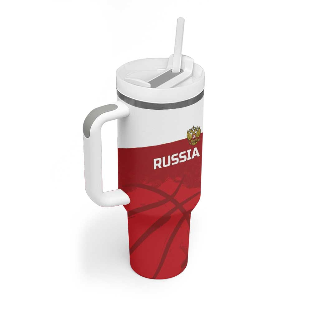 Russia Basketball Custom Tumbler With Handle Go Champion - Wonder Print Shop