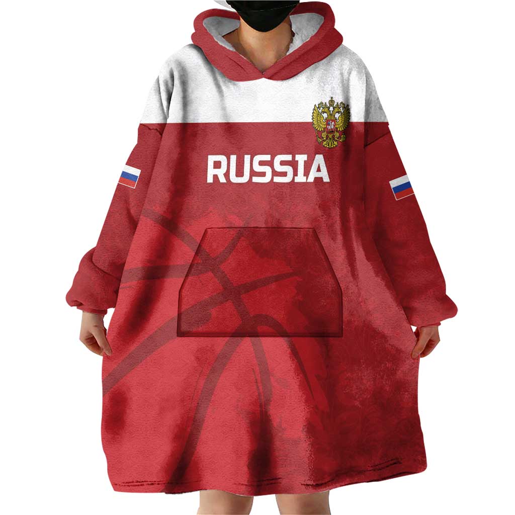 Russia Basketball Custom Wearable Blanket Hoodie Go Champion - Wonder Print Shop
