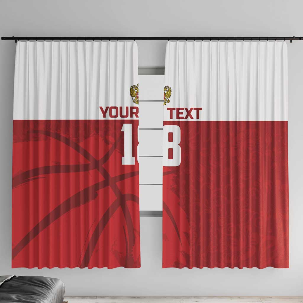 Russia Basketball Custom Window Curtain Go Champion - Wonder Print Shop