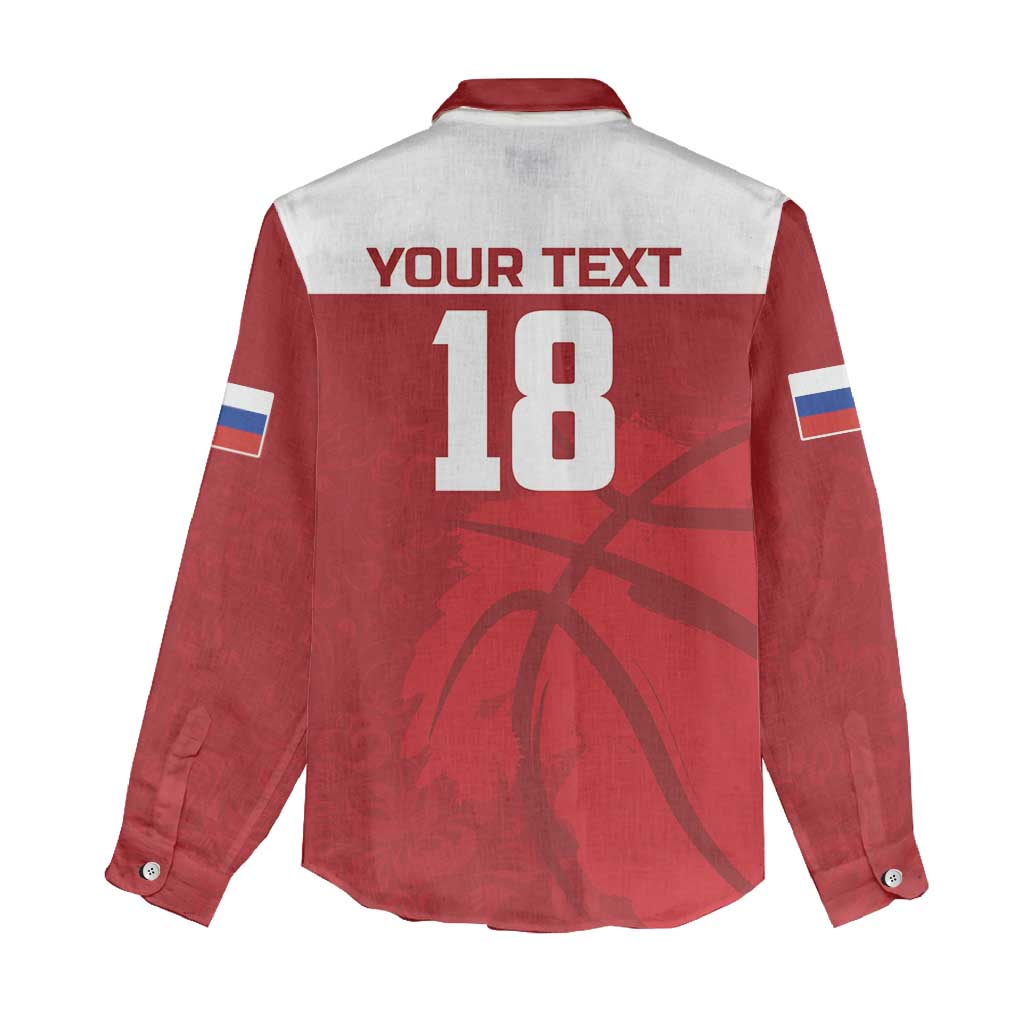 Russia Basketball Custom Women Casual Shirt Go Champion - Wonder Print Shop