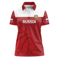 Russia Basketball Custom Women Polo Shirt Go Champion - Wonder Print Shop