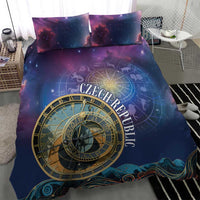 Czech Republic Astronomical Clock Bedding Set Zodiac Signs In Space - Wonder Print Shop