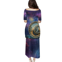 Czech Republic Astronomical Clock Family Matching Puletasi and Hawaiian Shirt Zodiac Signs In Space - Wonder Print Shop