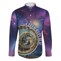 Czech Republic Astronomical Clock Family Matching Summer Maxi Dress and Hawaiian Shirt Zodiac Signs In Space - Wonder Print Shop