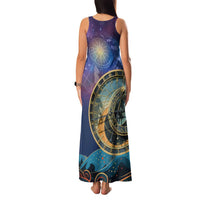 Czech Republic Astronomical Clock Family Matching Tank Maxi Dress and Hawaiian Shirt Zodiac Signs In Space - Wonder Print Shop