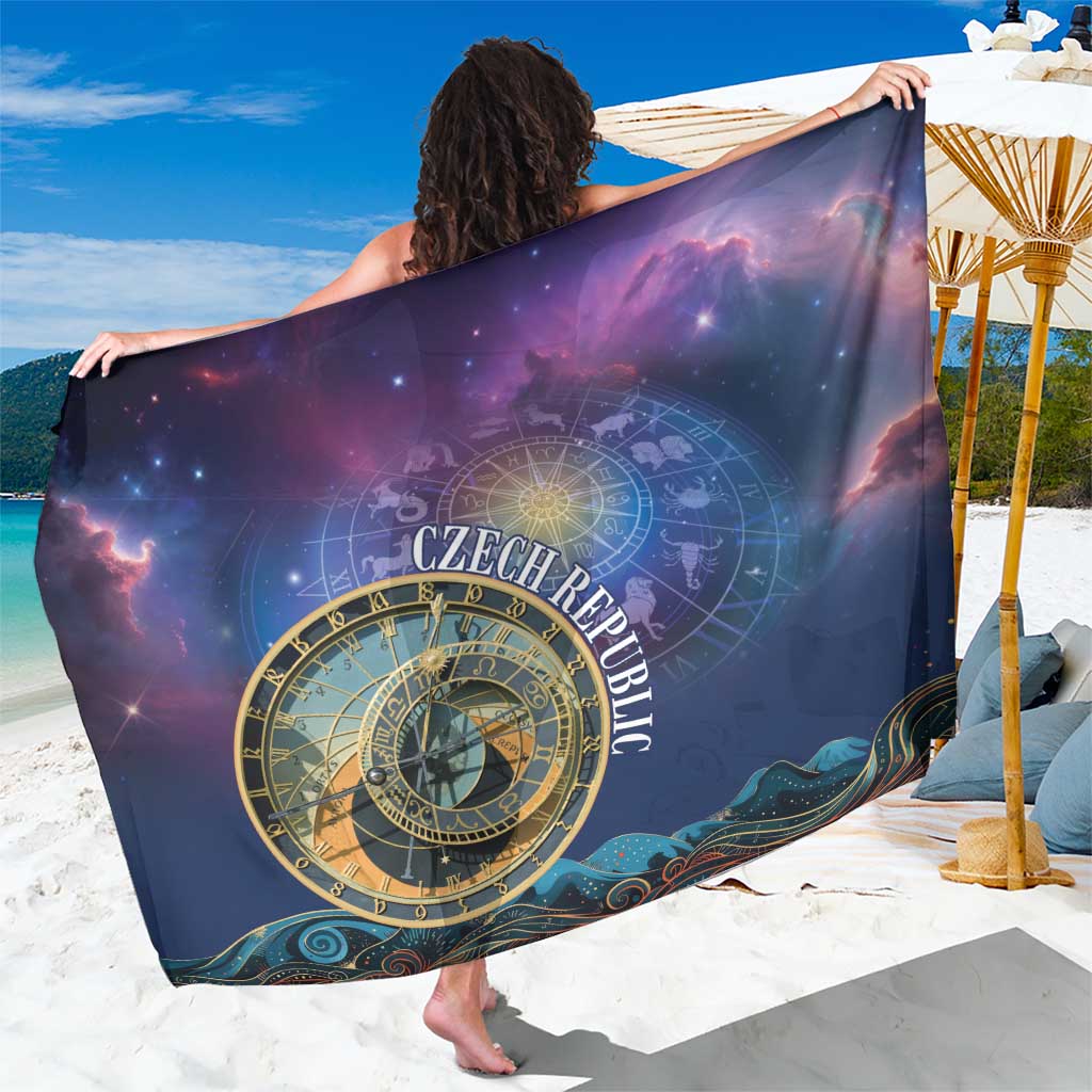 Czech Republic Astronomical Clock Sarong Zodiac Signs In Space - Wonder Print Shop