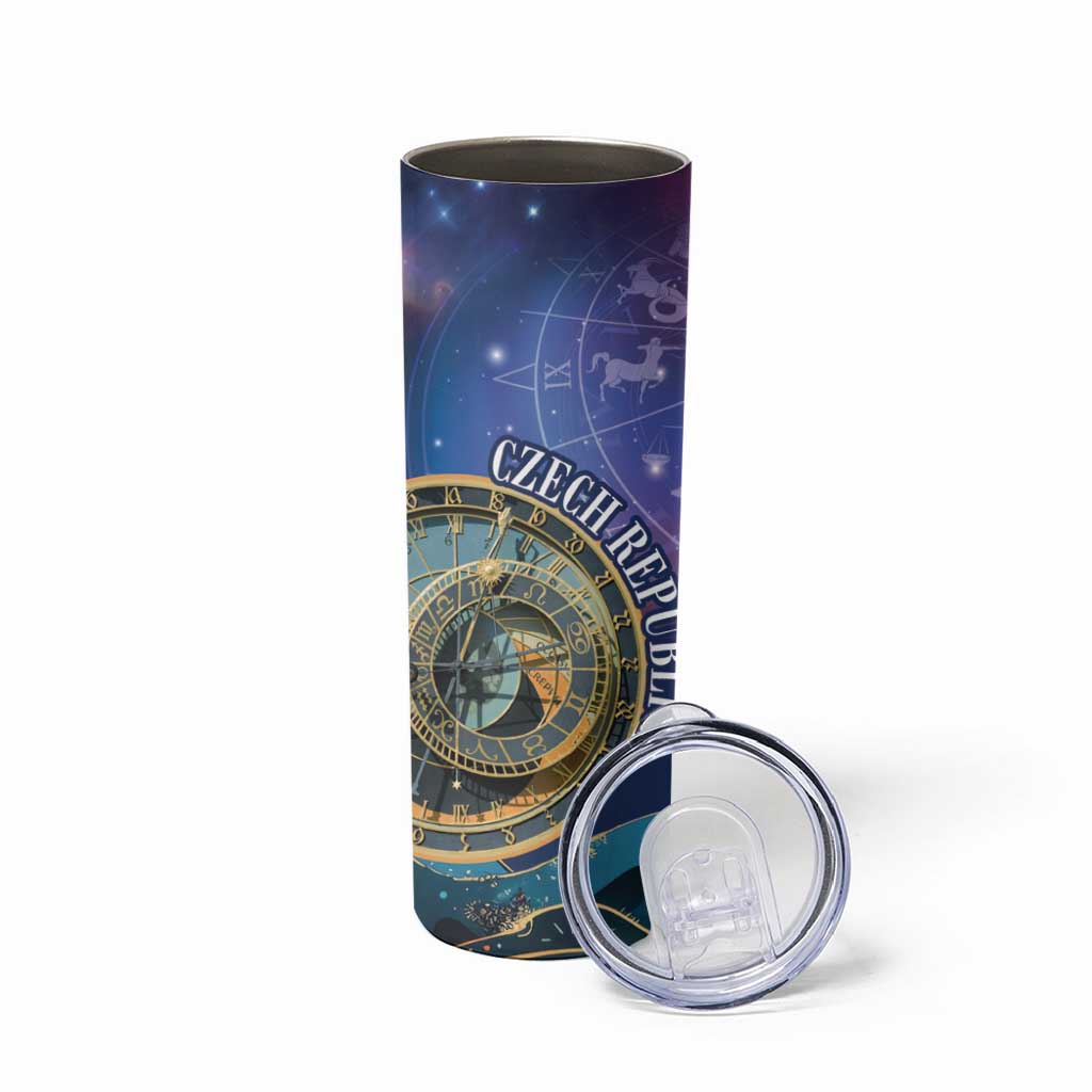 Czech Republic Astronomical Clock Skinny Tumbler Zodiac Signs In Space - Wonder Print Shop