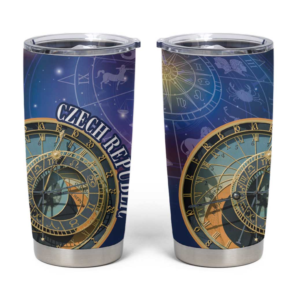 Czech Republic Astronomical Clock Tumbler Cup Zodiac Signs In Space - Wonder Print Shop